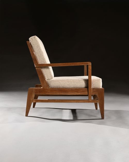 fig 3. Iconic Pair of Rene Gabriel Art Deco Oak Lounge Chairs