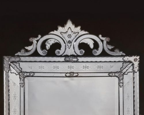 fig 2. Grand 19th Century Venetian Murano Bevelled Glass Wall Mirror