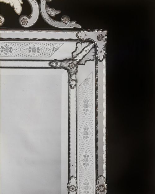 fig 3. Grand 19th Century Venetian Murano Bevelled Glass Wall Mirror