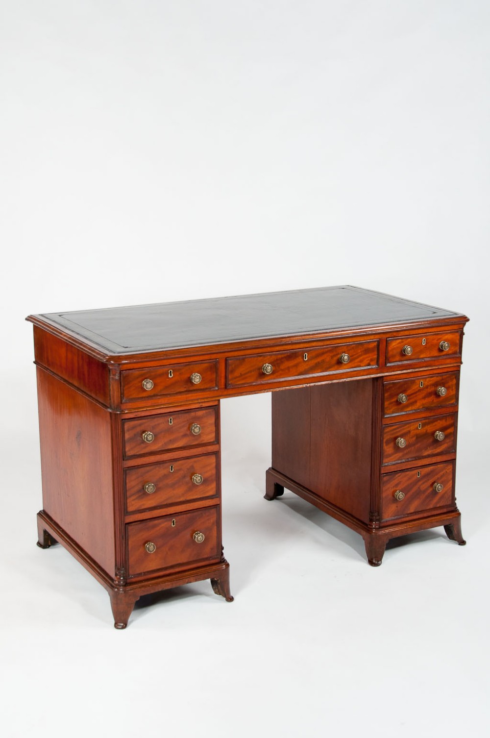 19th Century Mahogany Pedestal Writing Desk