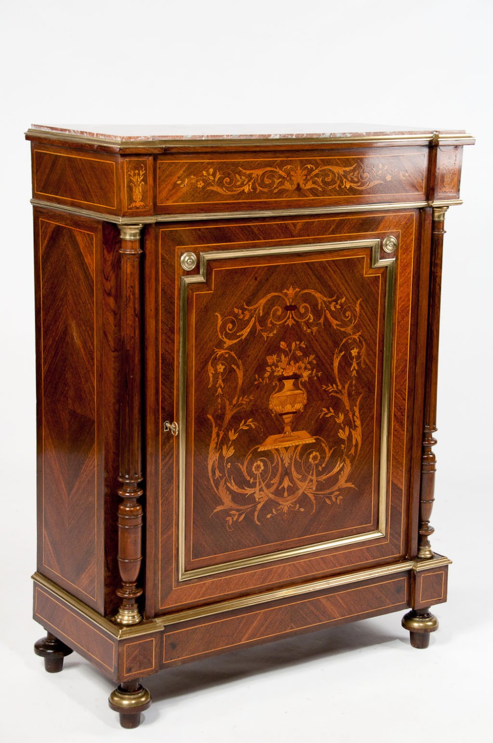 19th Century French Inlaid Pier Cabinet