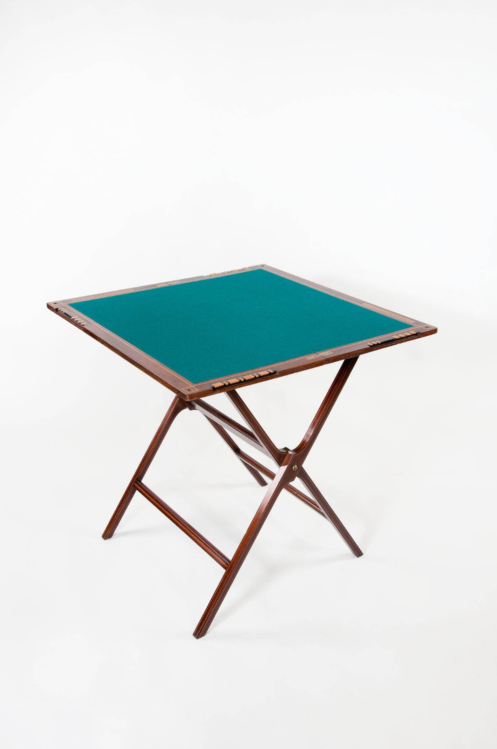 W Thornhill Edwardian Mahogany Folding Games Table 