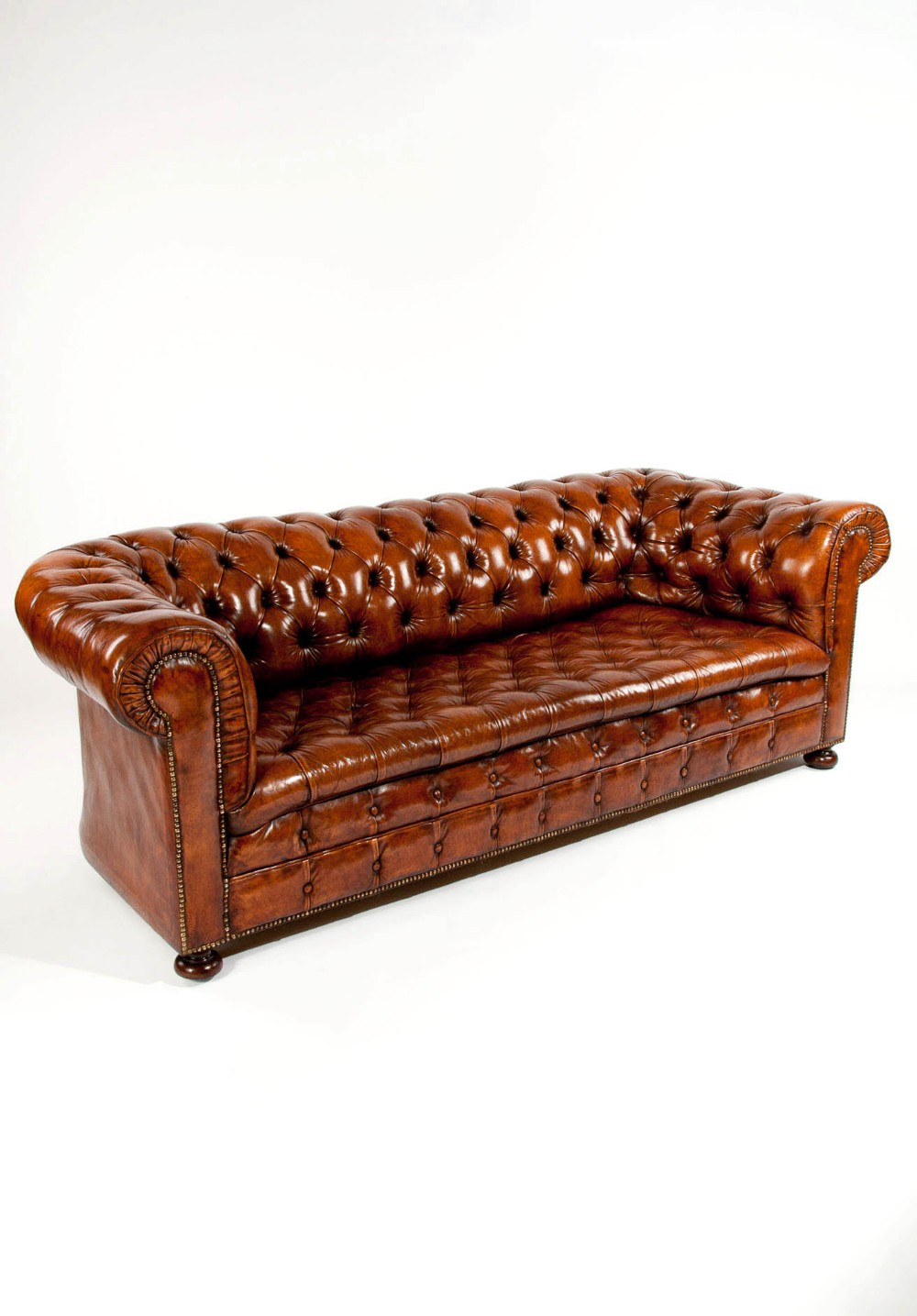 Quality Antique Leather Chesterfield Sofa