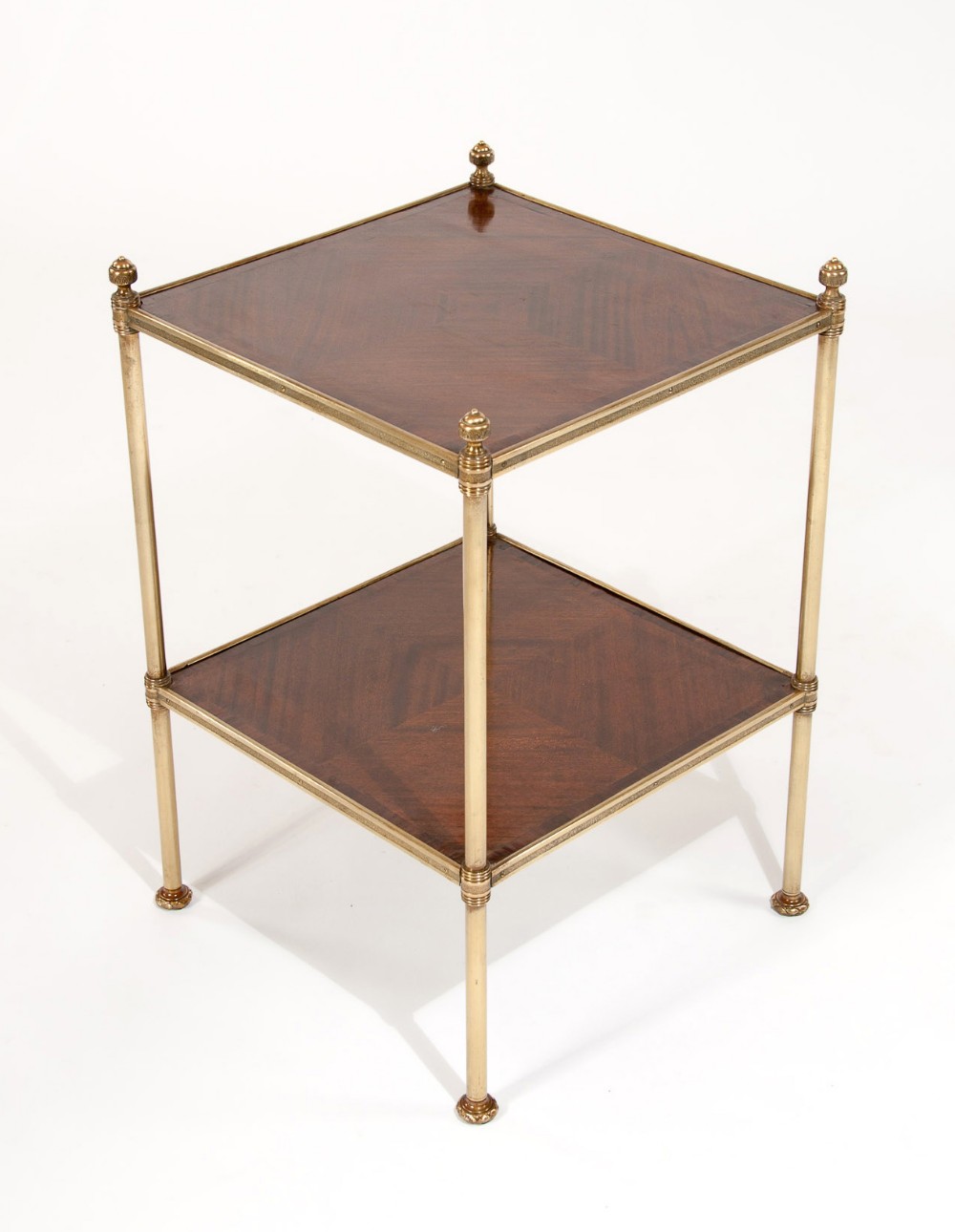 Edwardian Two Tier Brass And Kingwood Etagere 