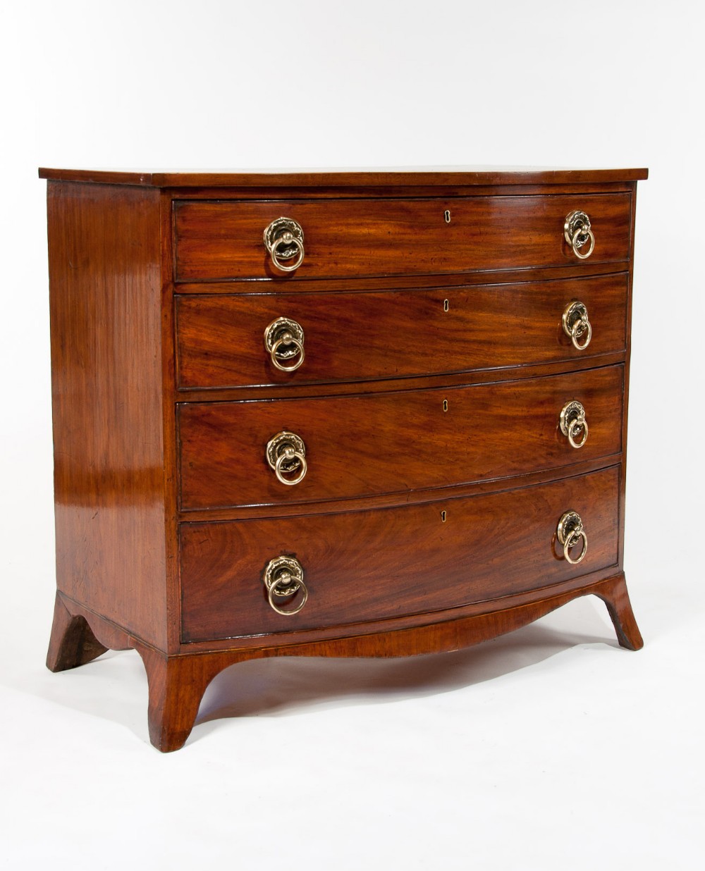 Fine Quality Regency Bow Chest of Drawers