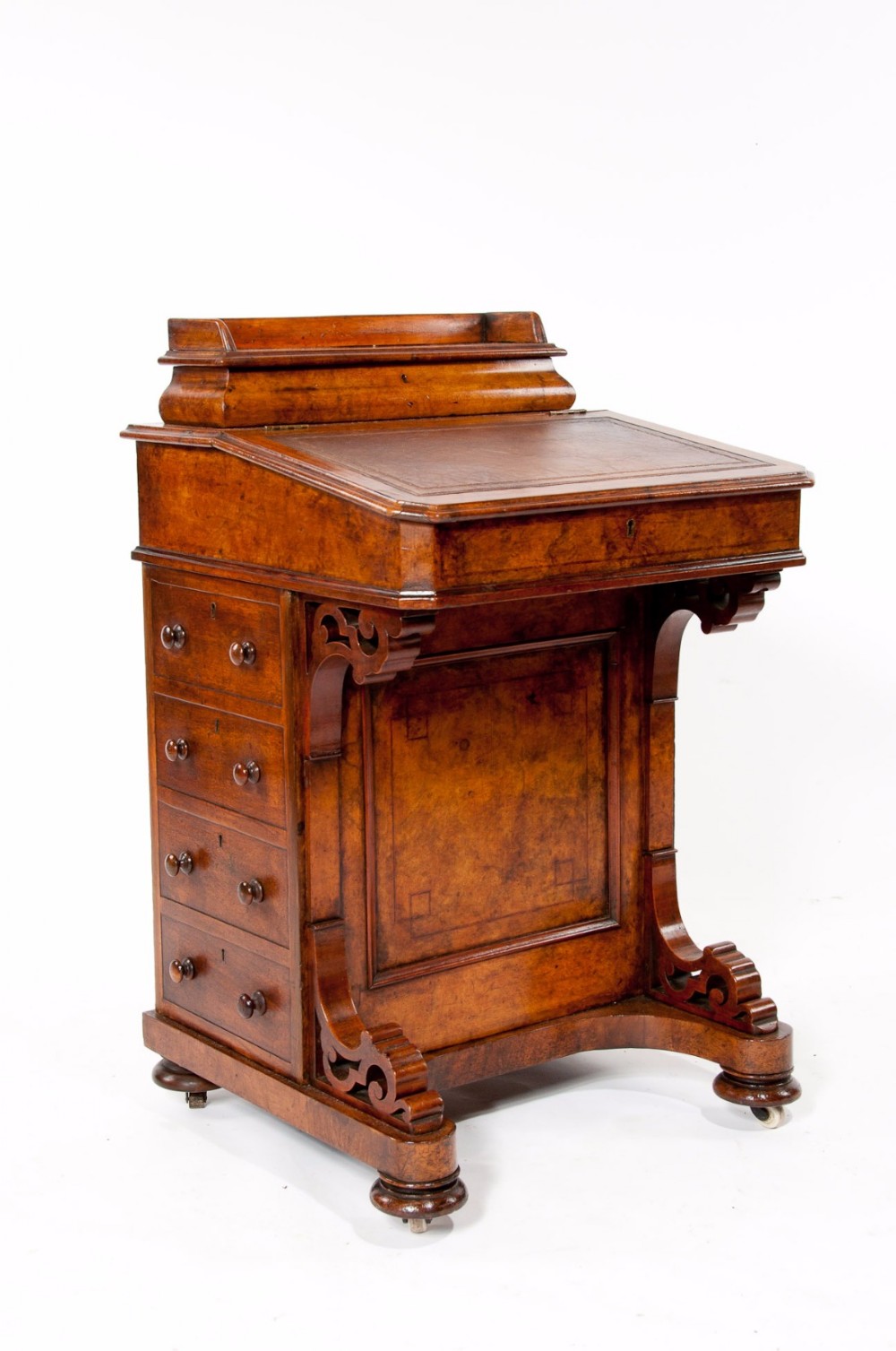 A Wonderful Victorian Burr Walnut Davenport 