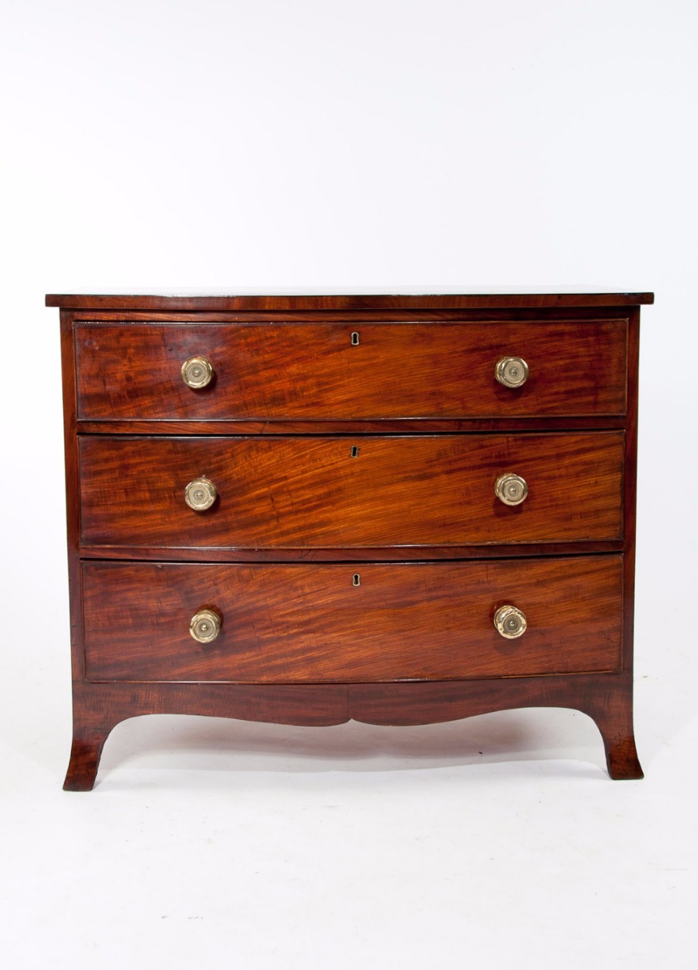 George III Mahogany Bow Chest of Drawers