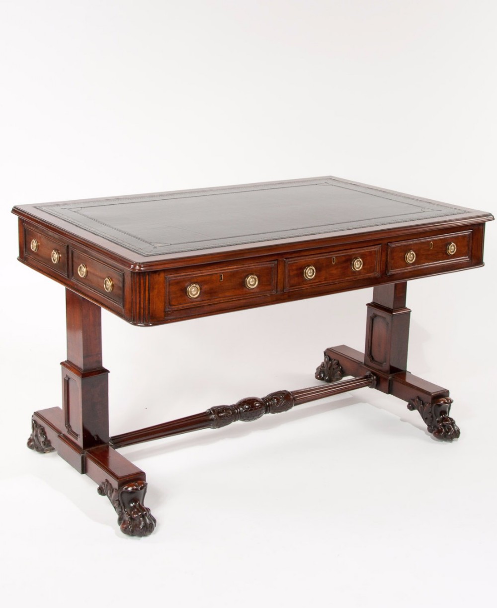 Fine Regency Mahogany Partners Writing Table