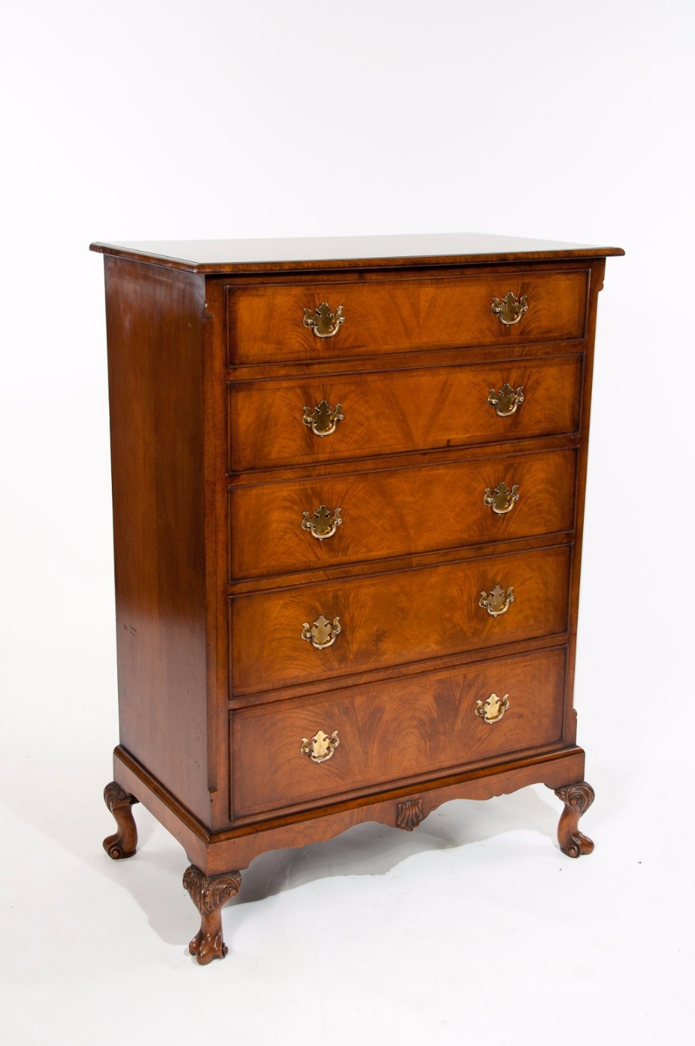 A Good Antique Walnut Tall Chest of Drawers