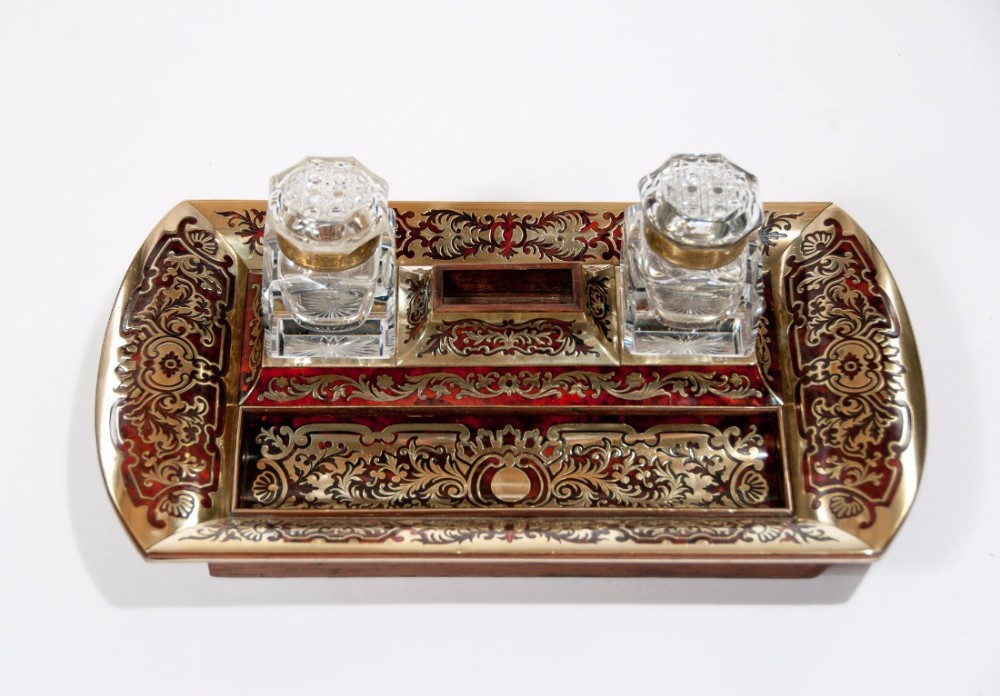 Exceptional Quality French Boulle Inkstand