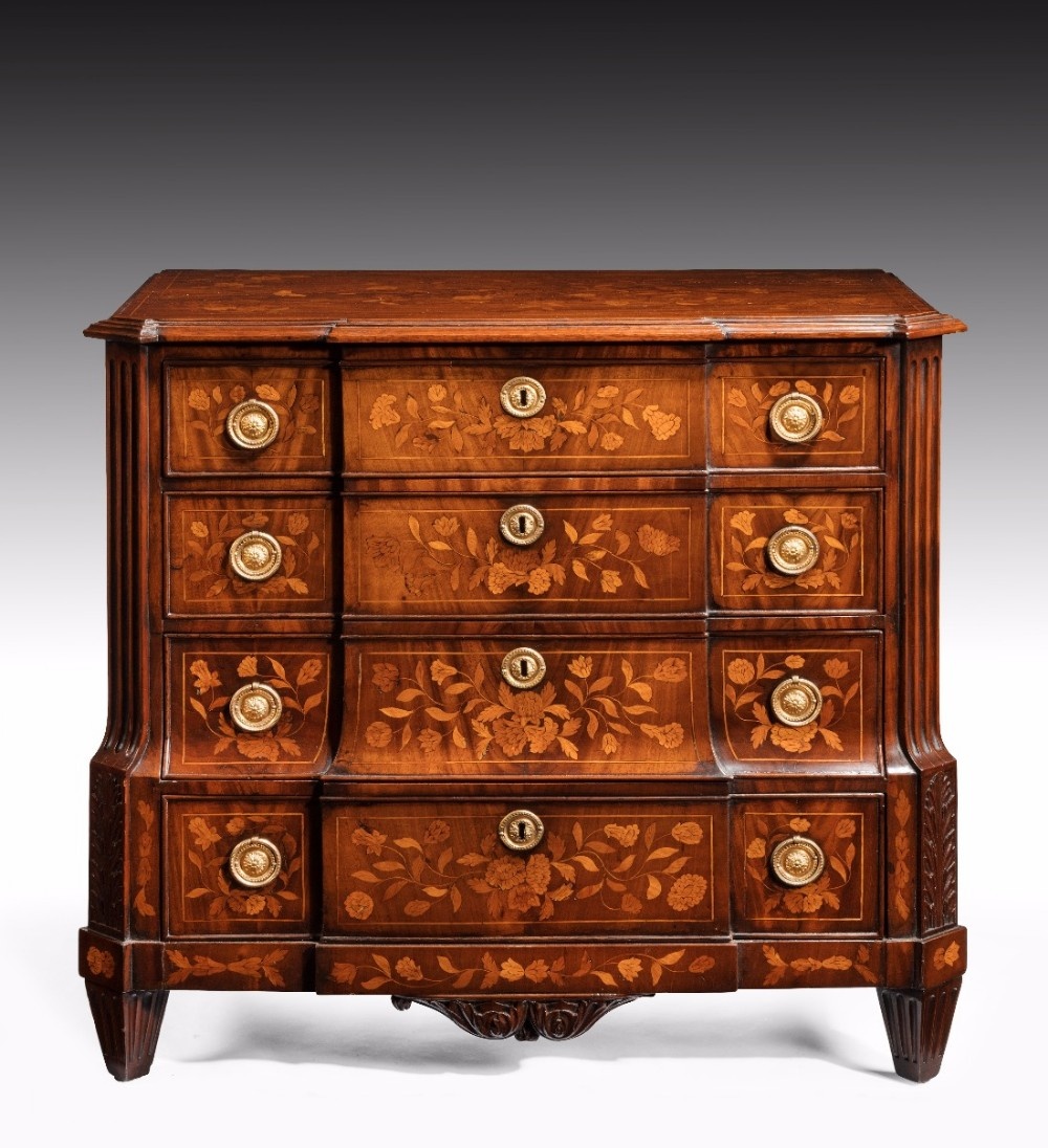 Antique Dutch Marquetry Chest of Drawers