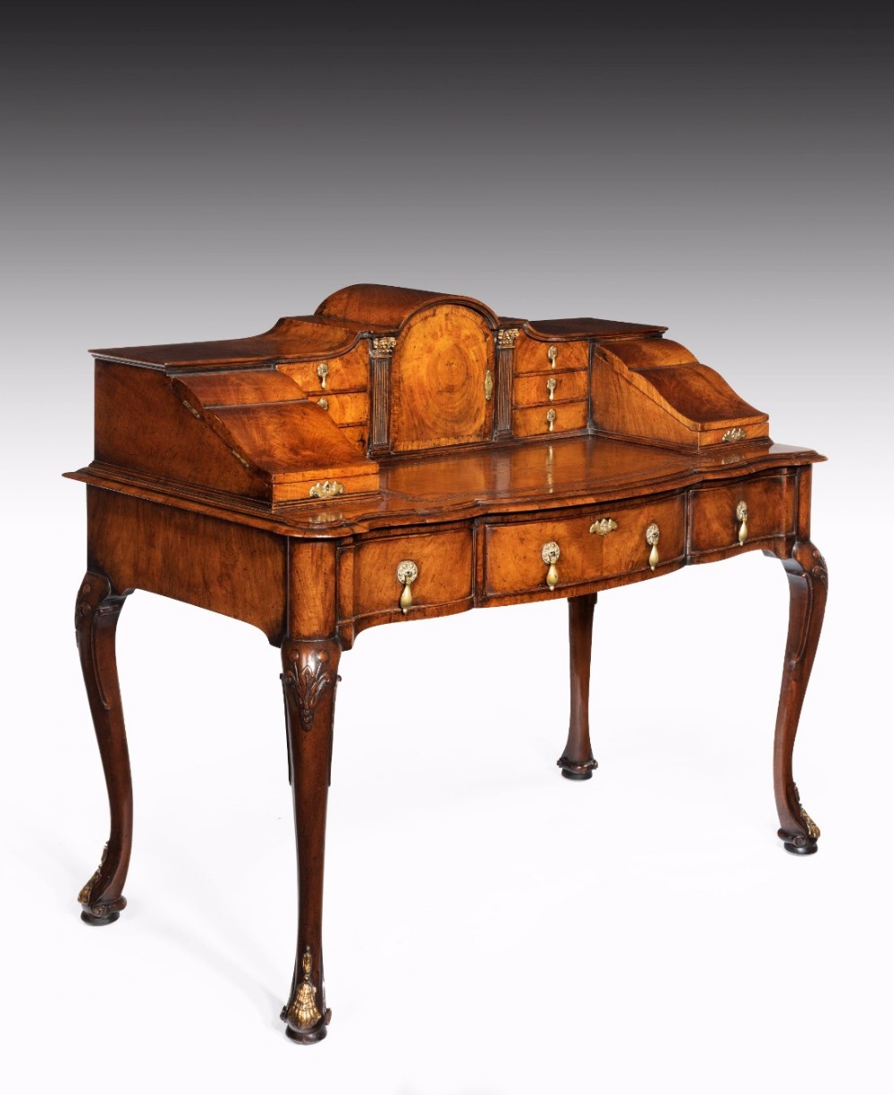 A Wonderful Late 19th Century Walnut Carlton House Desk