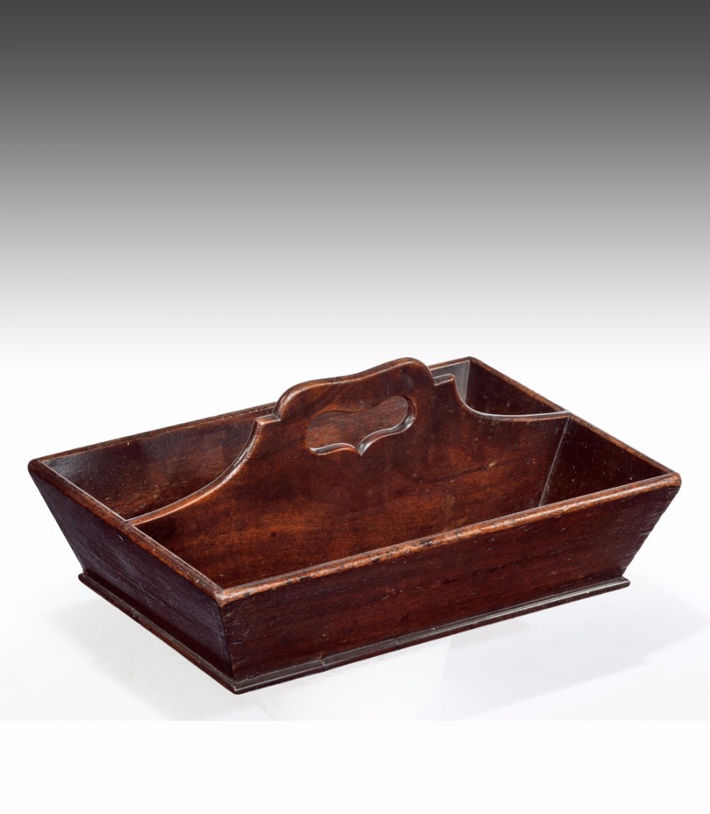 Fine Georgian Mahogany Cutlery Tray 