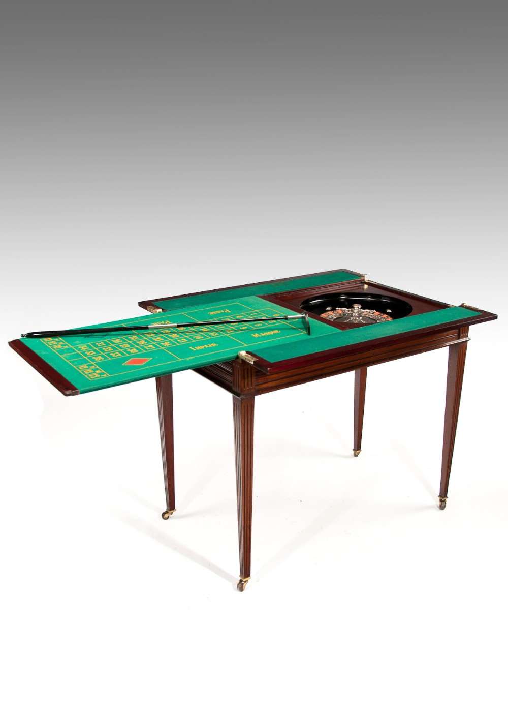 A Rare Edwardian Walnut Roulette - Games Table By Maple & Co Of London 