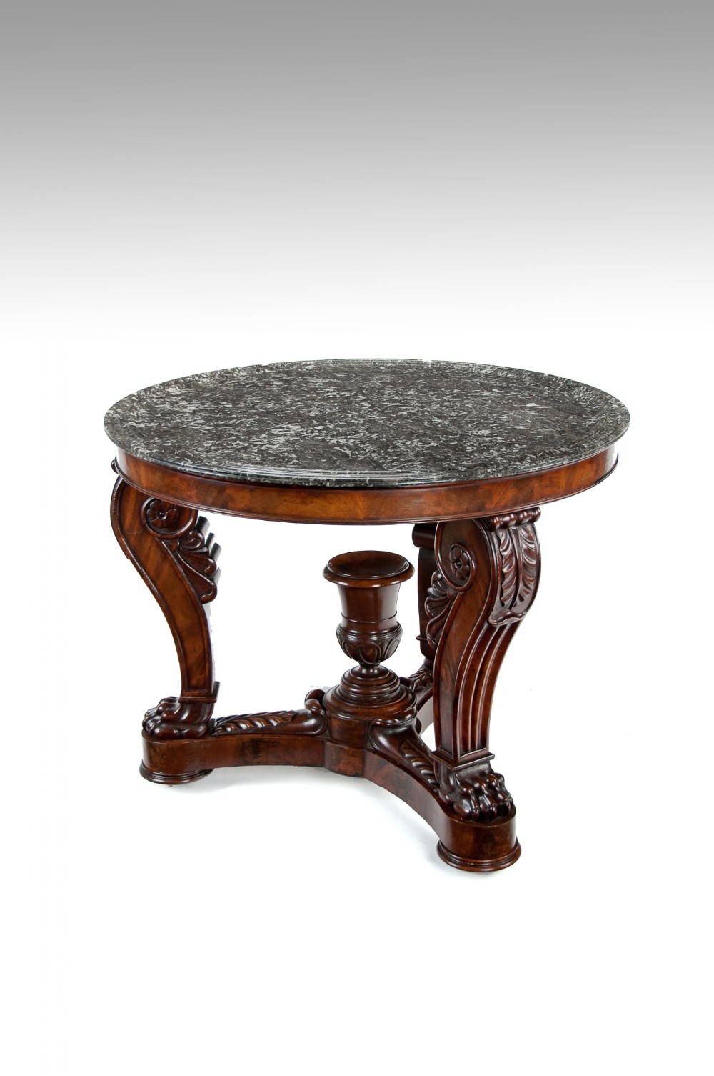 Fine French 19th Century Marble Topped Louis Philippe Mahogany Centre Table 