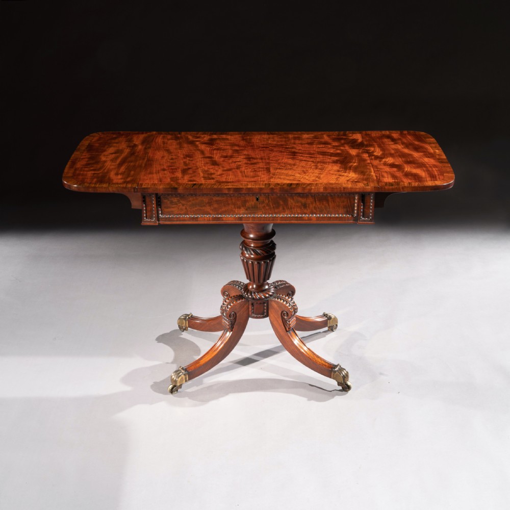 Fine Regency Mahogany Sofa Table of Small Proportions, William Trotter View X