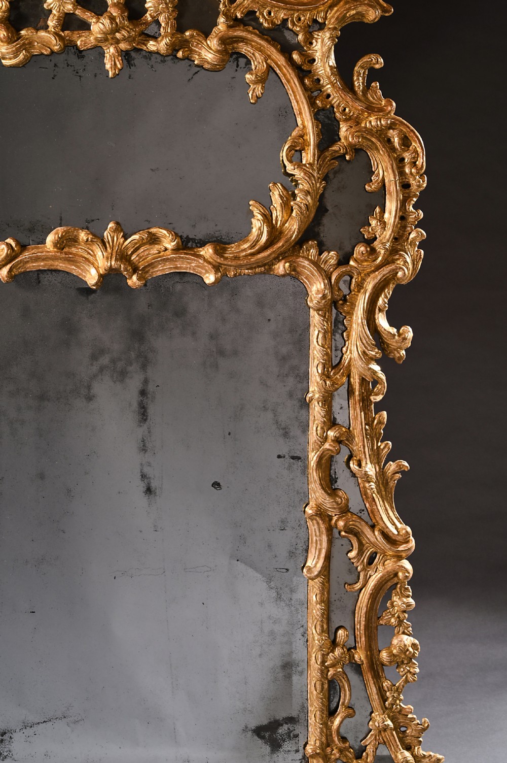 Exceptional Mid 18th Century George II Carton Pierre Gilt Mirror in the Manner of John Linnell View III
