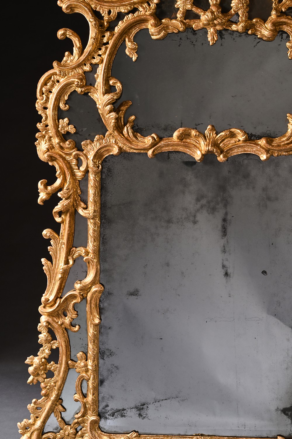 Exceptional Mid 18th Century George II Carton Pierre Gilt Mirror in the Manner of John Linnell View IV