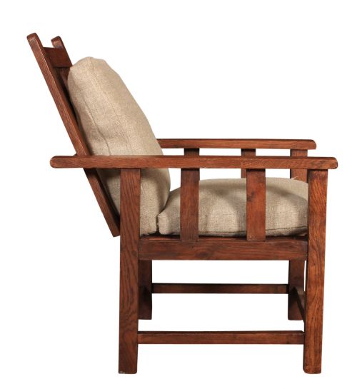 PAIR OF SOLID OAK RECLINING CHILDRENS ARMCHAIRS - ADDITIONAL PHOTO 4