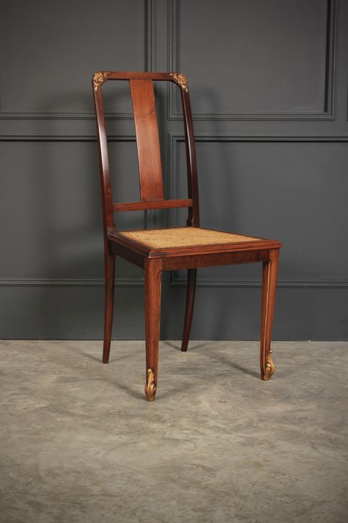 PAIR OF GILT WALNUT BEDROOM CHAIRS - ADDITIONAL PHOTO 3