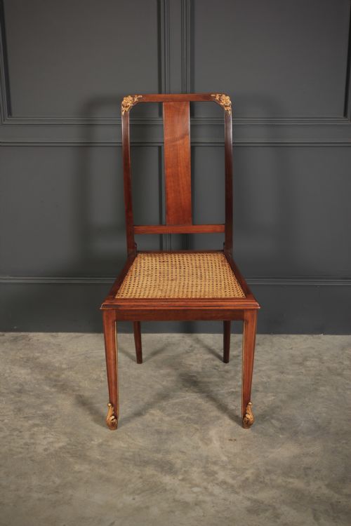 PAIR OF GILT WALNUT BEDROOM CHAIRS - ADDITIONAL PHOTO 6