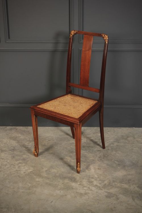 PAIR OF GILT WALNUT BEDROOM CHAIRS - ADDITIONAL PHOTO 7