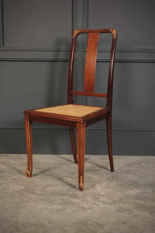 PAIR OF GILT WALNUT BEDROOM CHAIRS - ADDITIONAL PHOTO 8