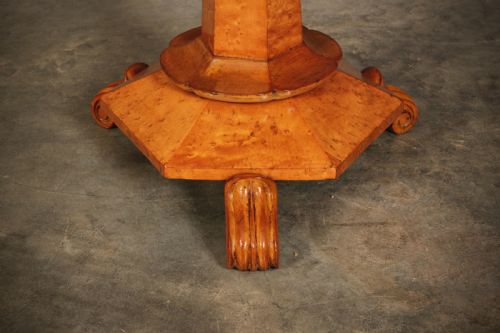 ART DECO BIRDS EYE MAPLE MUSICIANS STOOL - ADDITIONAL PHOTO 2
