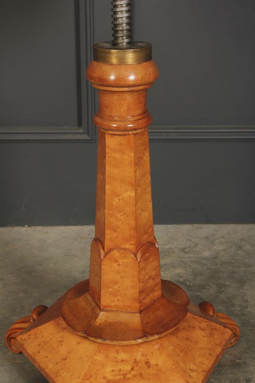 ART DECO BIRDS EYE MAPLE MUSICIANS STOOL - ADDITIONAL PHOTO 5