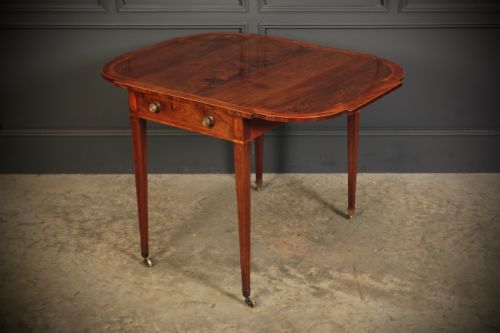 GEORGIAN MAHOGANY INLAID PEMBROKE TABLE - ADDITIONAL PHOTO 4