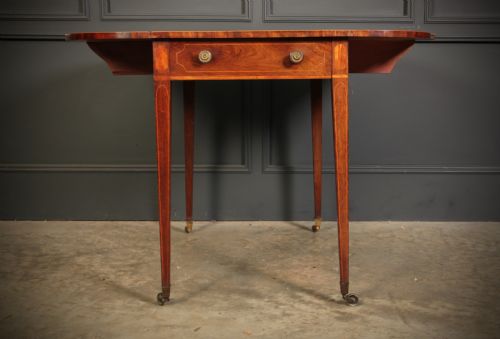 GEORGIAN MAHOGANY INLAID PEMBROKE TABLE - ADDITIONAL PHOTO 6
