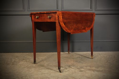 GEORGIAN MAHOGANY INLAID PEMBROKE TABLE - ADDITIONAL PHOTO 8