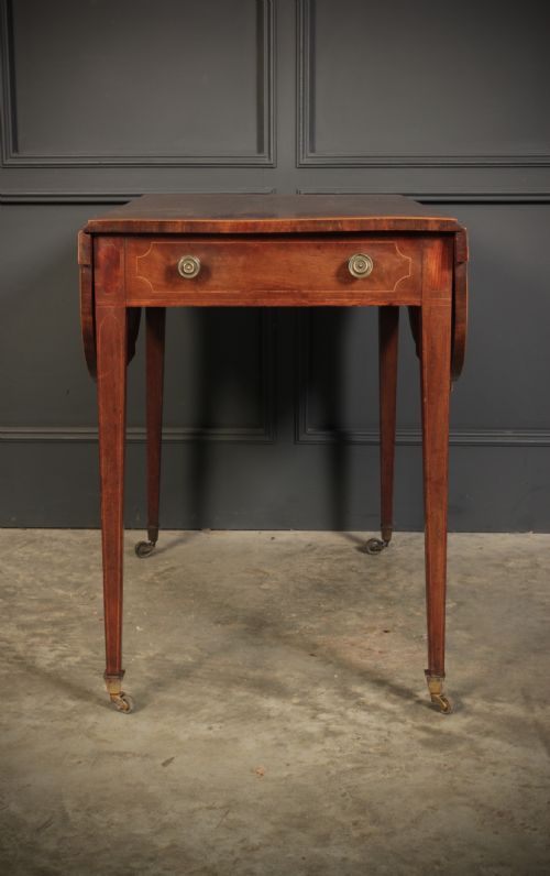 GEORGIAN MAHOGANY INLAID PEMBROKE TABLE - ADDITIONAL PHOTO 11