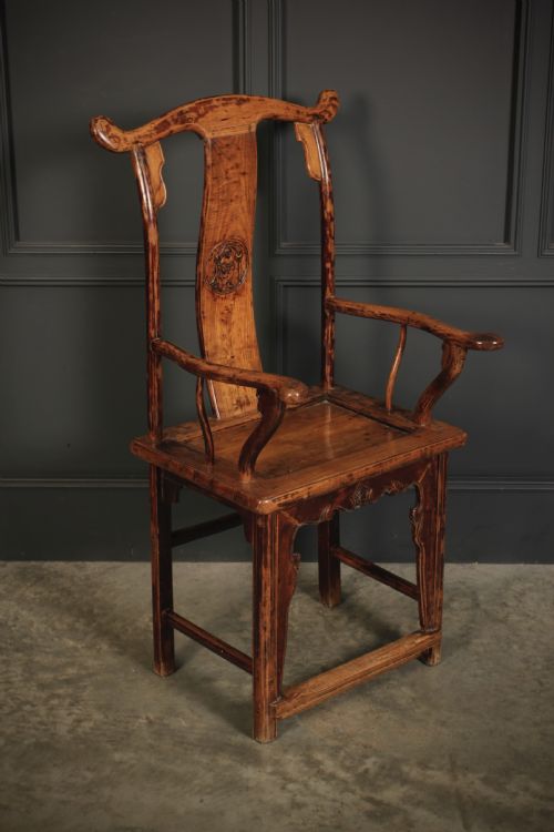 PAIR OF CHINESE ELM ARMCHAIRS - ADDITIONAL PHOTO 3