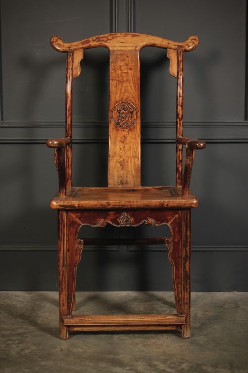 PAIR OF CHINESE ELM ARMCHAIRS - ADDITIONAL PHOTO 4