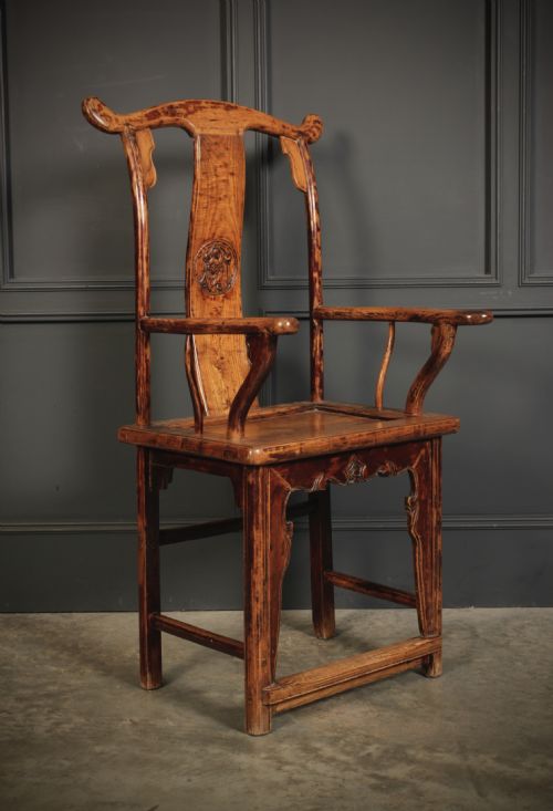 PAIR OF CHINESE ELM ARMCHAIRS - ADDITIONAL PHOTO 5