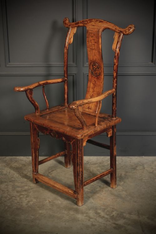 PAIR OF CHINESE ELM ARMCHAIRS - ADDITIONAL PHOTO 7