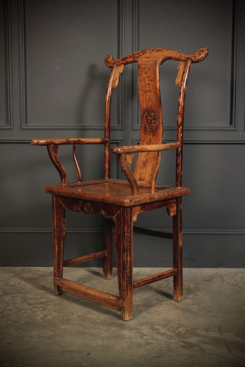 PAIR OF CHINESE ELM ARMCHAIRS - ADDITIONAL PHOTO 8