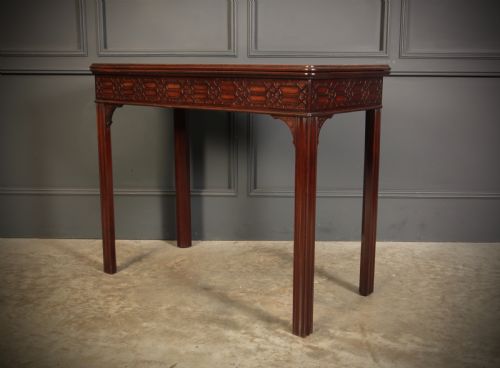 RARE CHINESE CHIPPENDALE MAHOGANY CARD TABLE - ADDITIONAL PHOTO 6