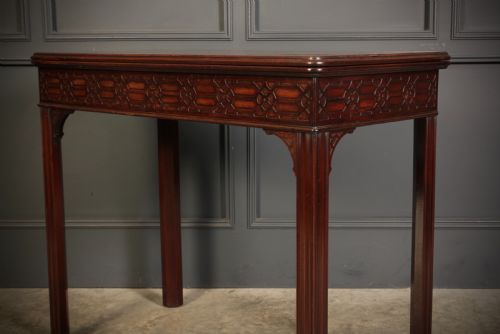 RARE CHINESE CHIPPENDALE MAHOGANY CARD TABLE - ADDITIONAL PHOTO 7