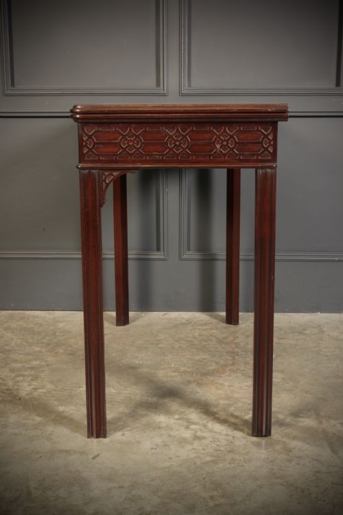 RARE CHINESE CHIPPENDALE MAHOGANY CARD TABLE - ADDITIONAL PHOTO 11