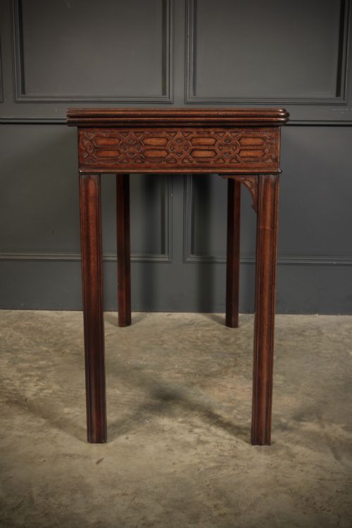 RARE CHINESE CHIPPENDALE MAHOGANY CARD TABLE - ADDITIONAL PHOTO 13