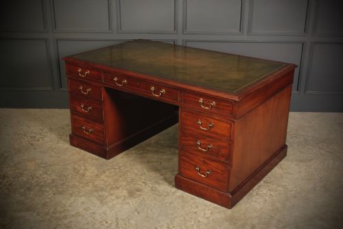 19th Century Mahogany Partners Desk