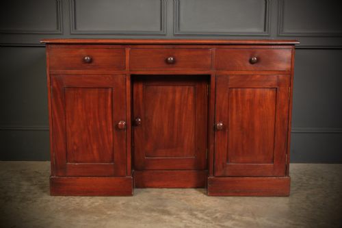 EARLY VICTORIAN MAHOGANY KNEEHOLE DESK - ADDITIONAL PHOTO 3