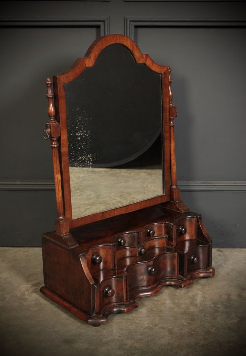 Queen Anne Style Mahogany Dressing Mirror