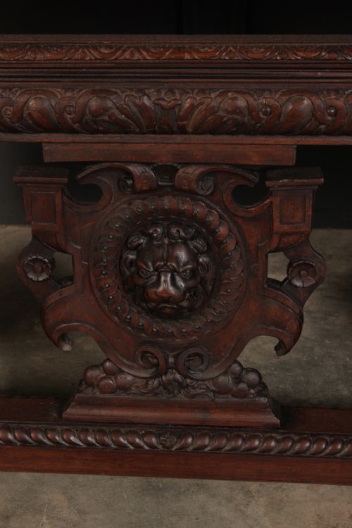 CARVED WALNUT CENTRE TABLE - ADDITIONAL PHOTO 5