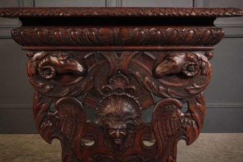 CARVED WALNUT CENTRE TABLE - ADDITIONAL PHOTO 10