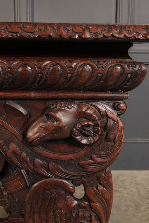CARVED WALNUT CENTRE TABLE - ADDITIONAL PHOTO 11