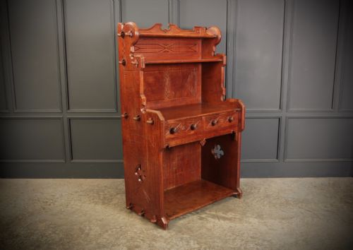 RARE ELM DRESSER BY AUGUSTUS PUGIN - ADDITIONAL PHOTO 6