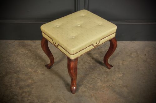 PAIR OF EARLY VICTORIAN MAHOGANY SILK FOOTSTOOLS - ADDITIONAL PHOTO 2